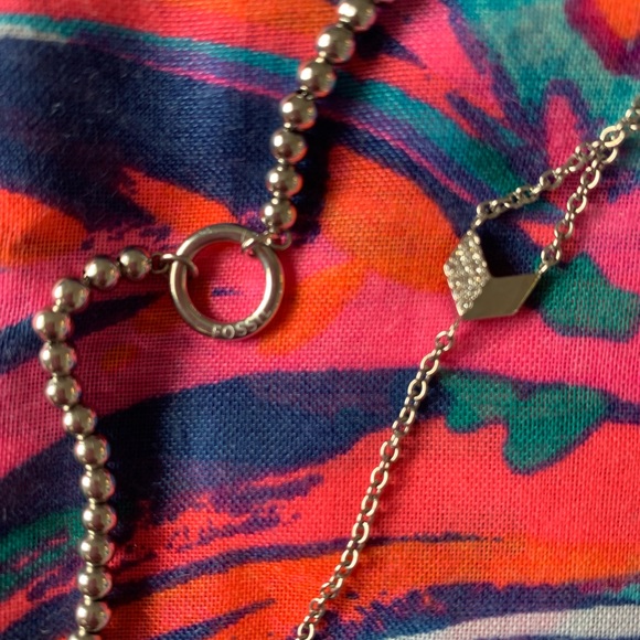 Fossil stainless steel bracelet set of 2 worn few times in good condition - Picture 3 of 6